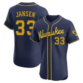 Men's Elite Navy Danny Jansen Milwaukee Brewers Alternate Jersey
