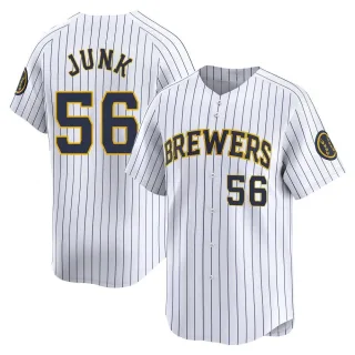 Youth Limited White Janson Junk Milwaukee Brewers Alternate Jersey