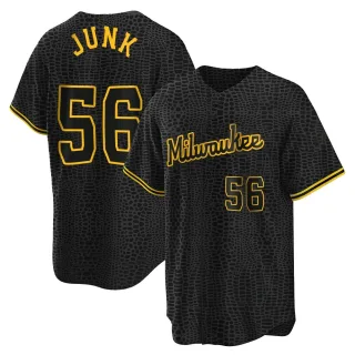 Youth Replica Black Janson Junk Milwaukee Brewers Snake Skin City Jersey